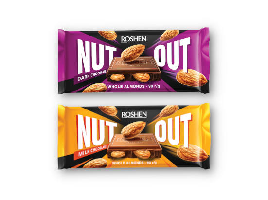 Шоколад с цял бадем Рошен Nut